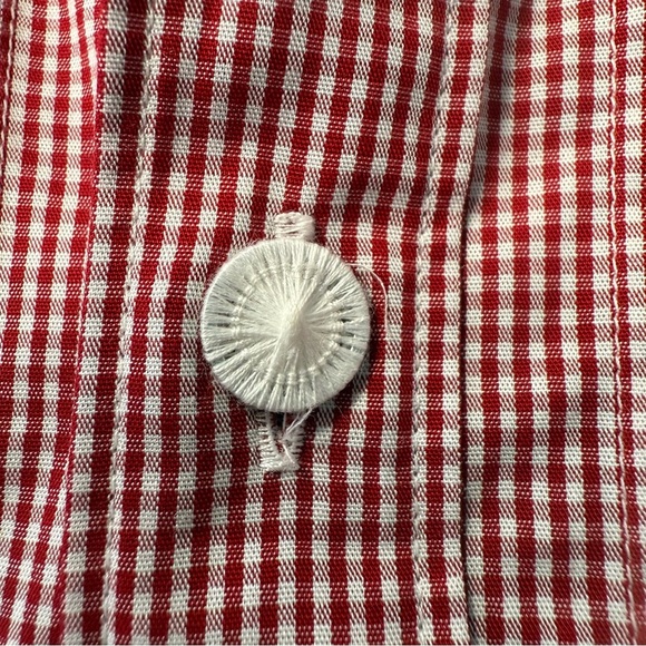 Gloriette Vienna Girls Red Plaid Long Sleeve Popover Blouse US Size 5-6 NWT - Picture 10 of 10